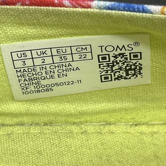 TOMS Alpargata Spirograph Slip On  Youth Size 3 M Casual Shoes 10018085 - Picture 6 of 7